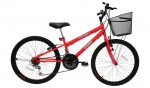 Bicicleta Feminina Aro 24 Cairu Bella Rebaixada